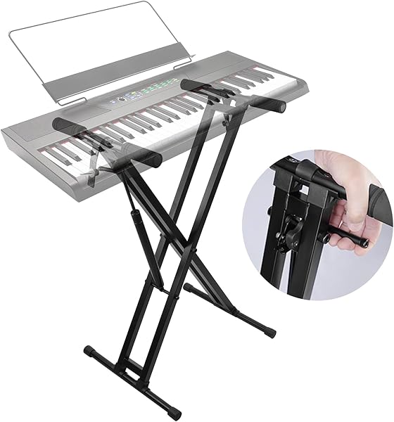 Guitto Dbl Braced X Style Keyboard Stand