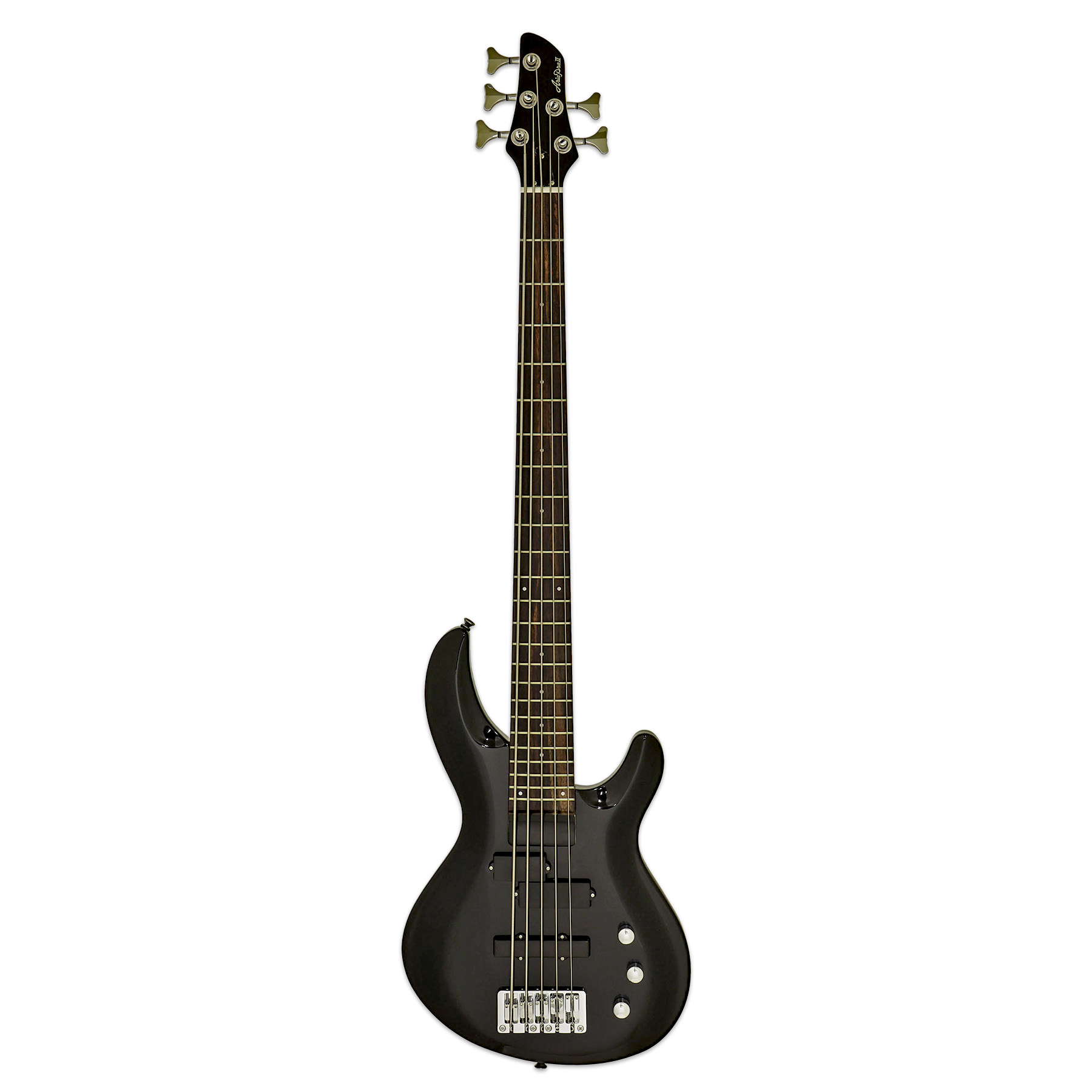 Aria Pro Ii 5 String Elect Bass Gtr Metallic Black