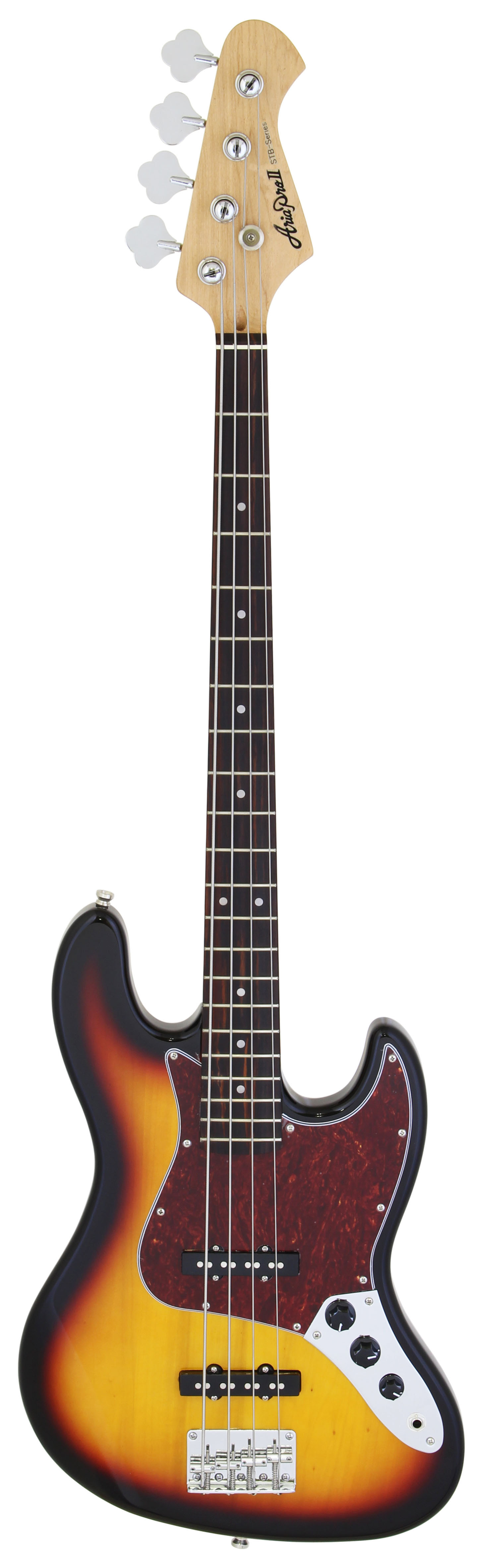 Aria Pro Ii Elect Jazz Bass Guitar 3 Tone Sunburst